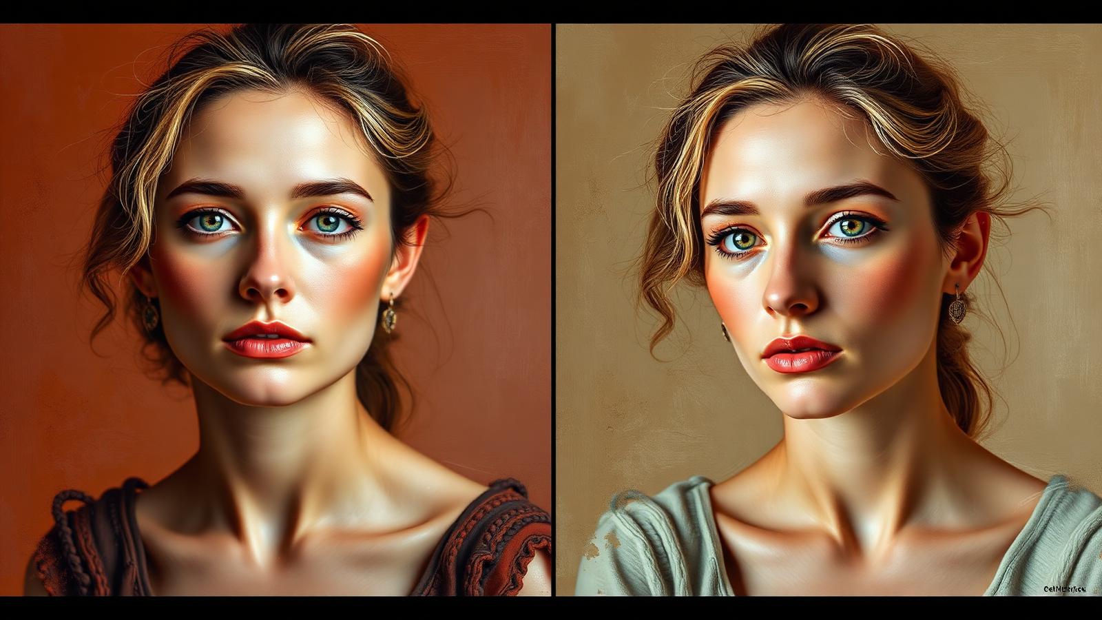 Photo to painting comparison